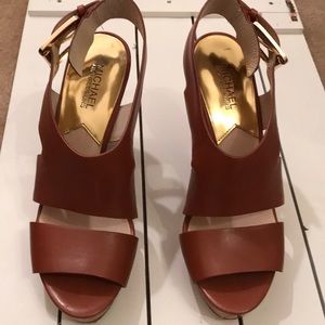 Michael Kors brown wedges